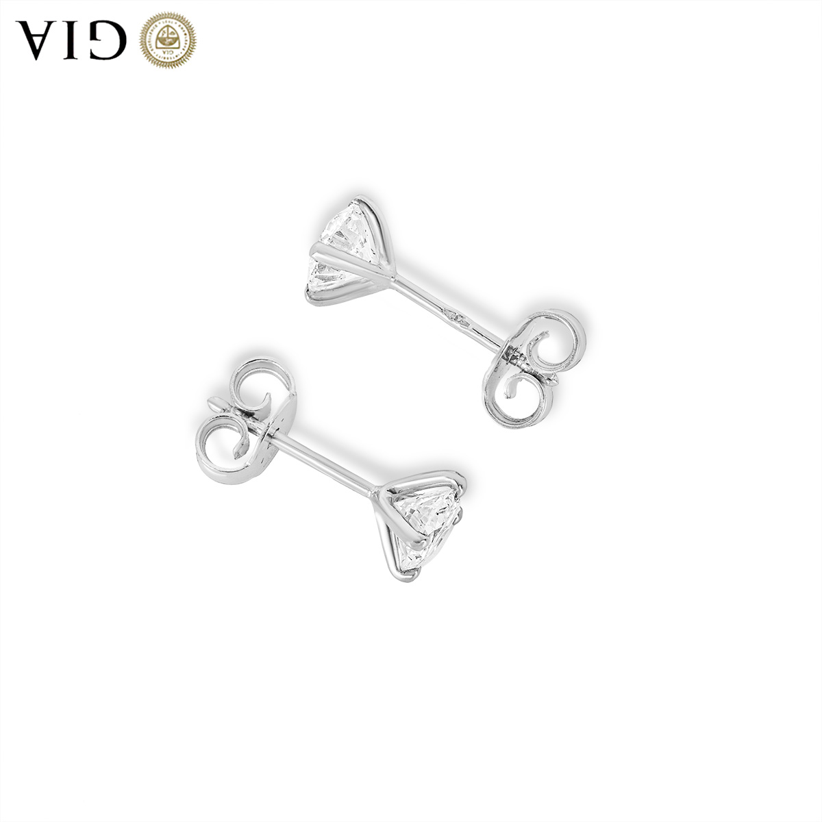 White Gold Diamond Earrings 1.04ct TDW